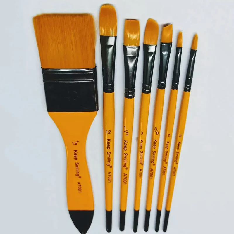 Keep Smiling Artist Paint Brush Set Of 7 Pcs (M-A7001)