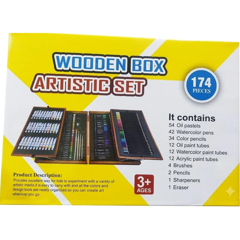 Wooden Box  Studio Essentials Mixed Media Art Set - 174 Piece