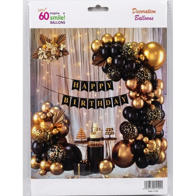 60 Pcs Premium Birthday Decoration Balloon Set