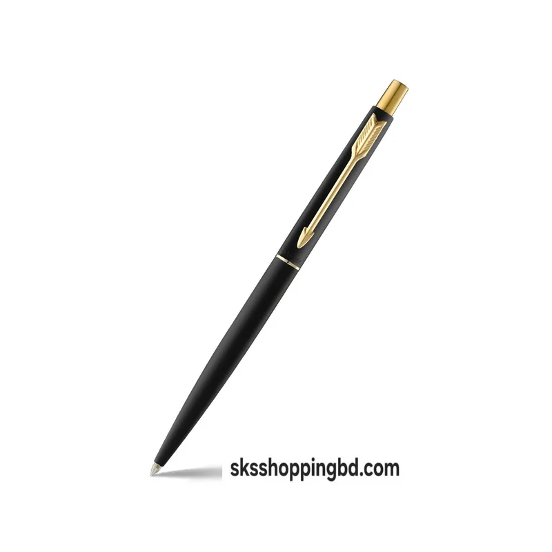 Parker Classic Matte Black Ballpoint Pen With Black Gold Trim