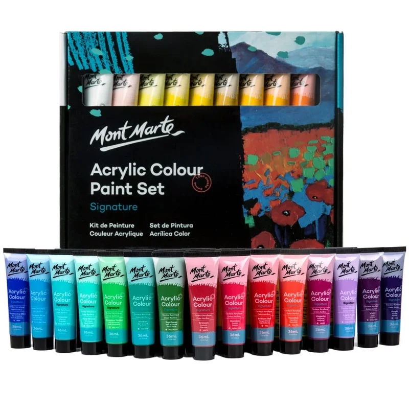 Acrylic Colour Paint Set Signature 36pc x 36ml (1.2oz)